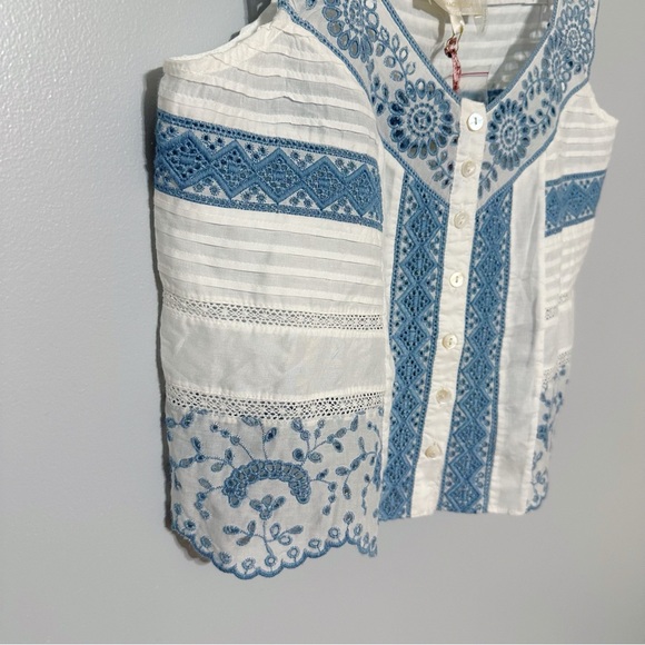 NWT LoveShackFancy‎ Breccan Tank in Ivory Shores Size Small - Picture 4 of 9